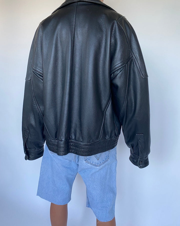 VINTAGE BOXY LEATHER JACKET 904-2