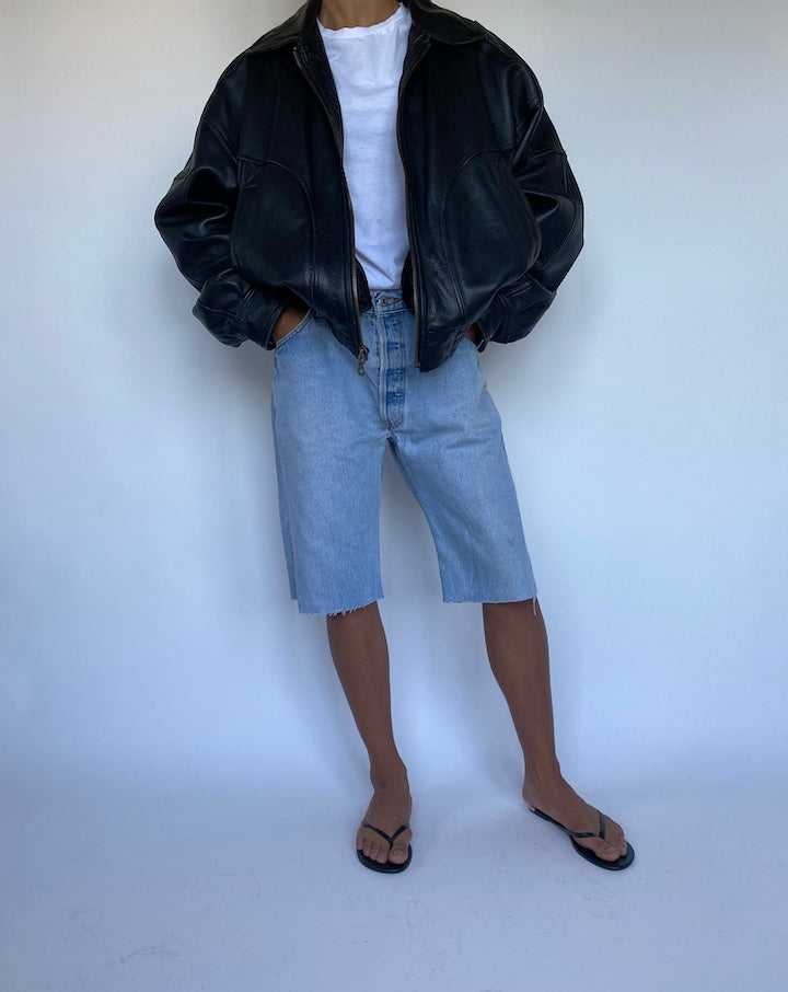 VINTAGE BOXY LEATHER JACKET 904