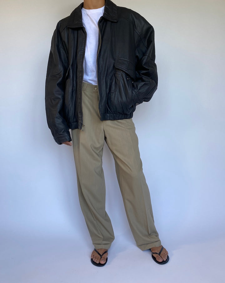 VINTAGE BOXY LEATHER JACKET 965