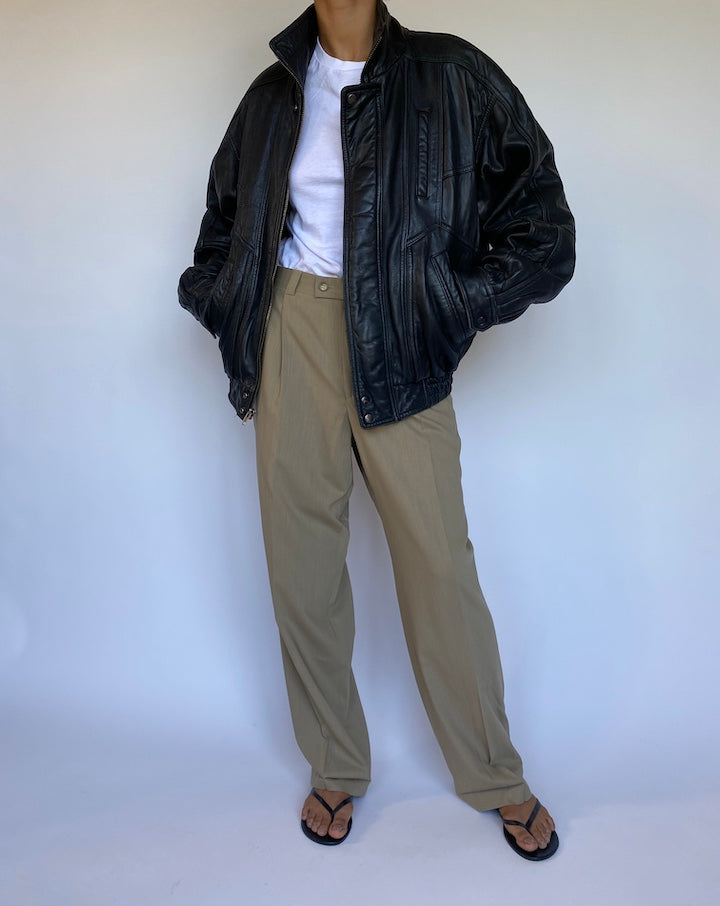 VINTAGE BOXY LEATHER JACKET 967