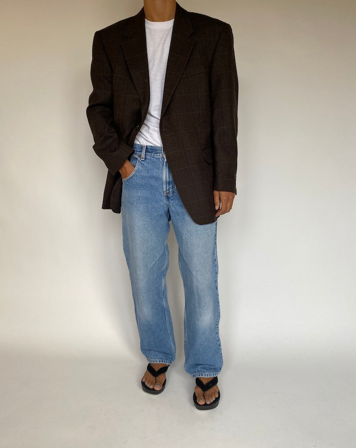 VINTAGE BROWN BLAZER 1128-3