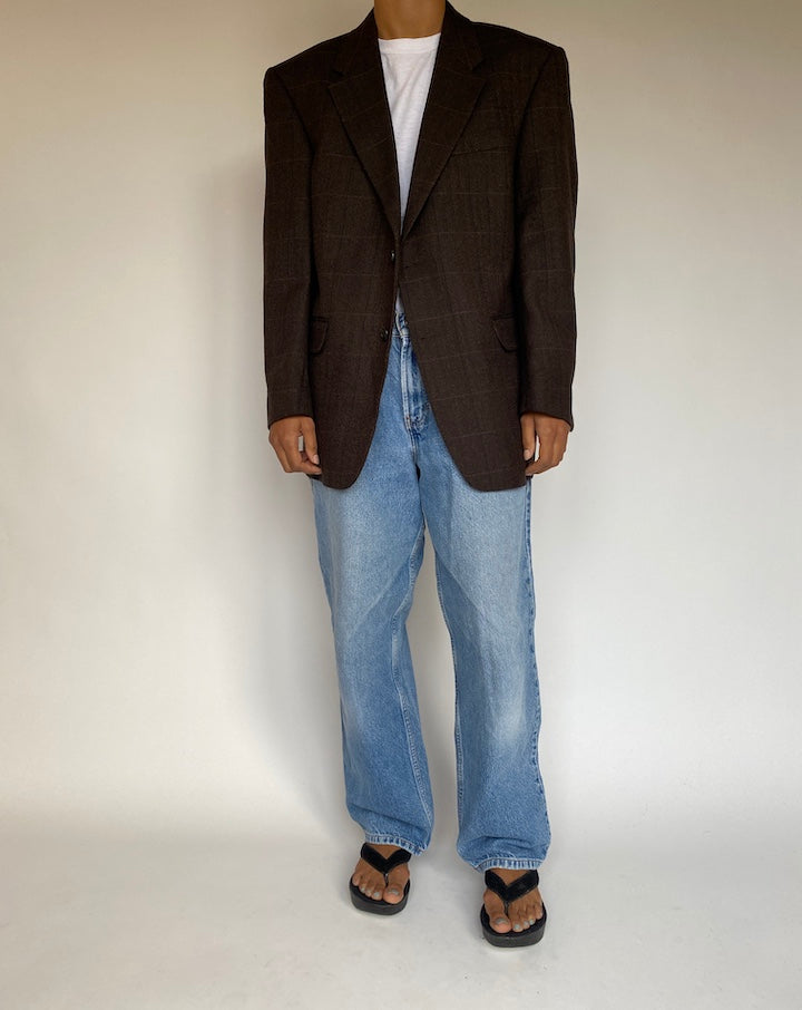VINTAGE BROWN BLAZER 1128