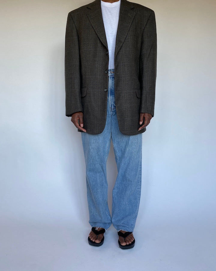 VINTAGE BROWN BLAZER IN LAMBSWOOL 1302