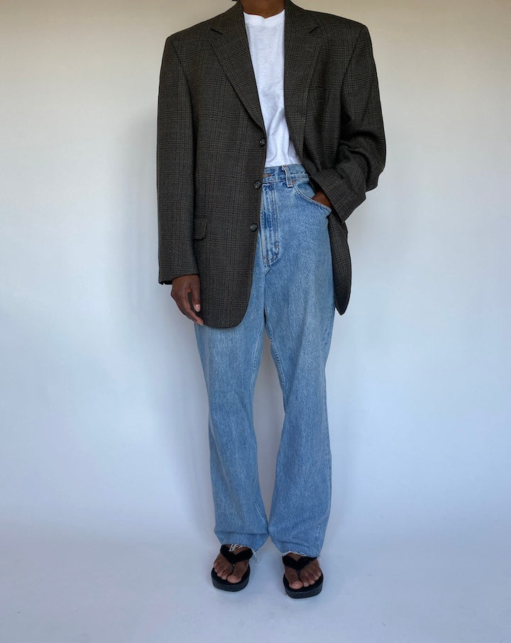 VINTAGE BROWN BLAZER IN LAMBSWOOL 1302