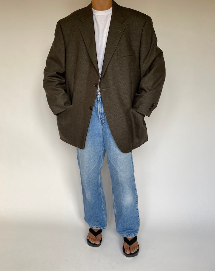VINTAGE BROWN CASHMERE BLAZER 1350-2