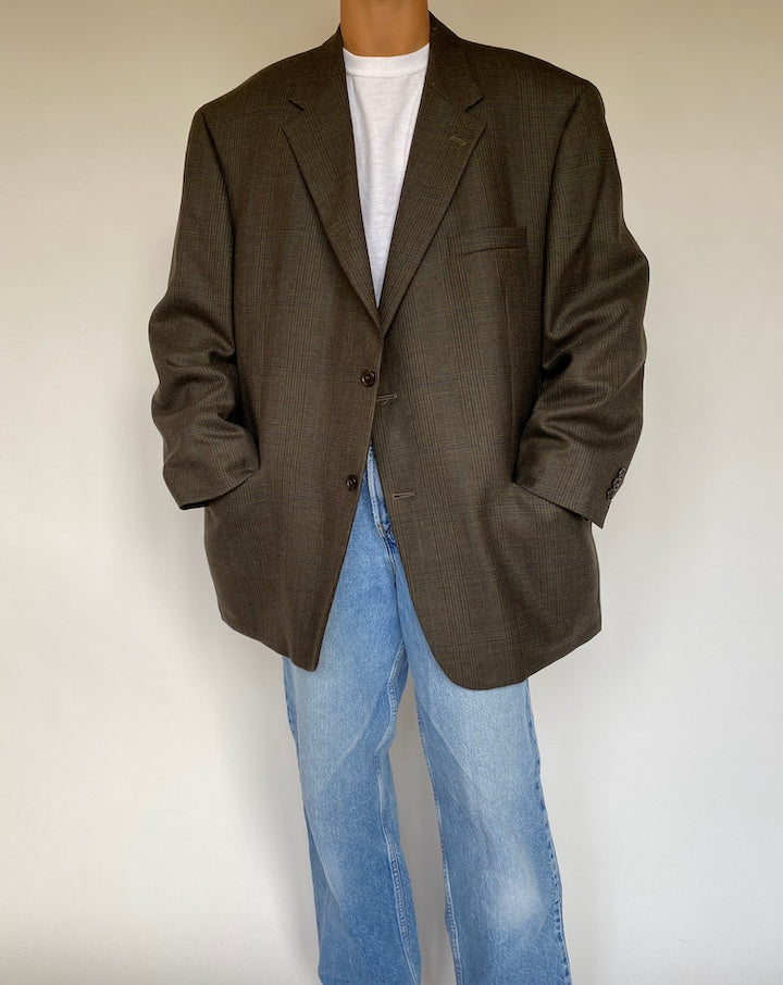 VINTAGE BROWN CASHMERE BLAZER 1350-3