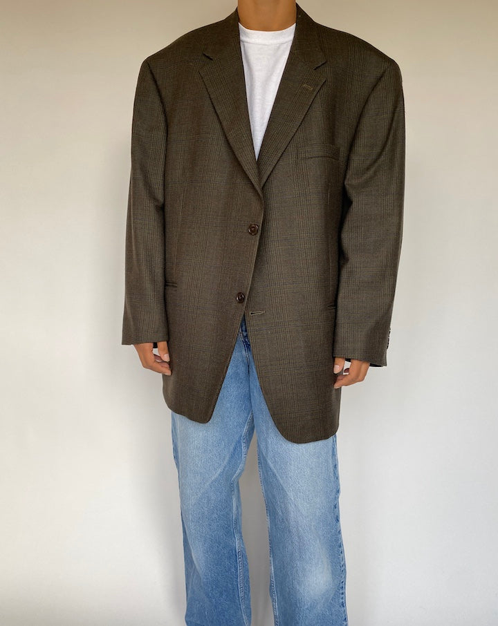VINTAGE BROWN CASHMERE BLAZER 1350-4