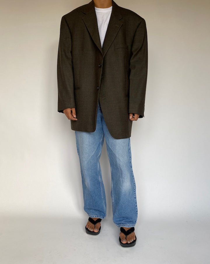 VINTAGE BROWN CASHMERE BLAZER 1350