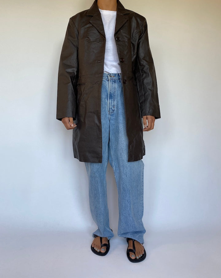 VINTAGE BROWN LEATHER JACKET 1494-5