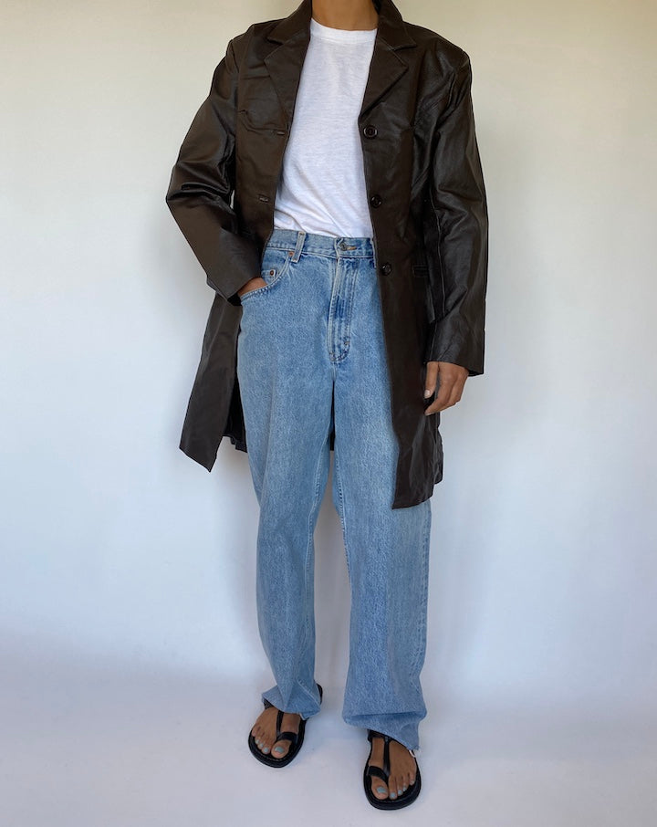 VINTAGE BROWN LEATHER JACKET 1494