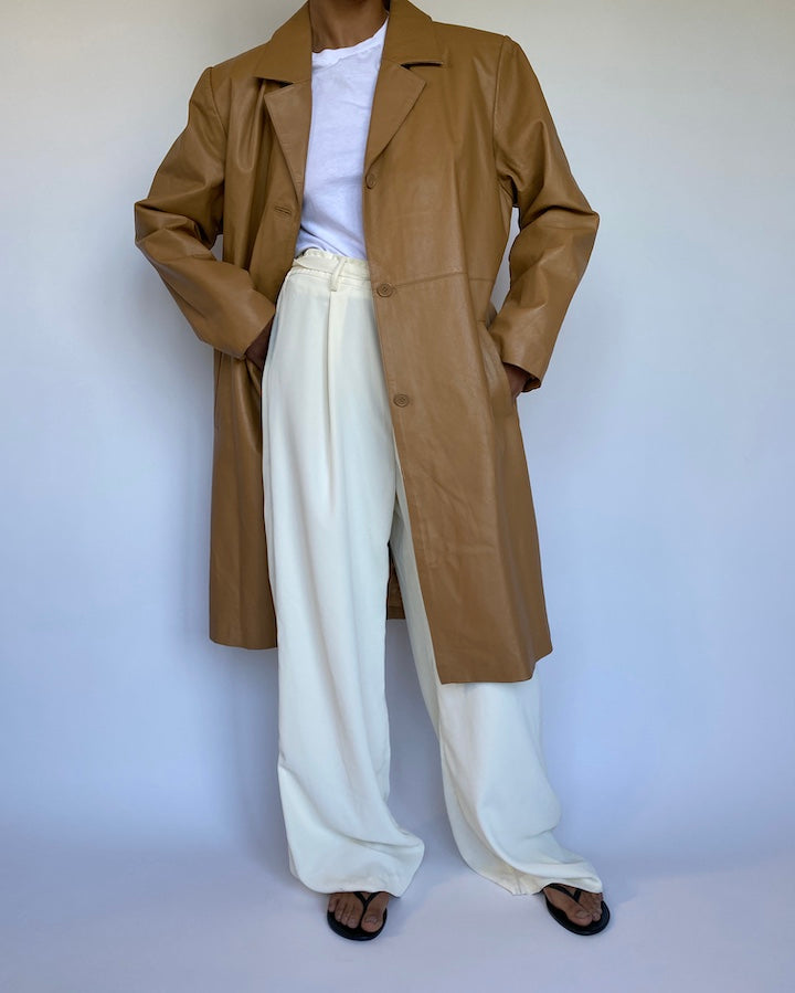 VINTAGE BROWN LEATHER JACKET 946-4