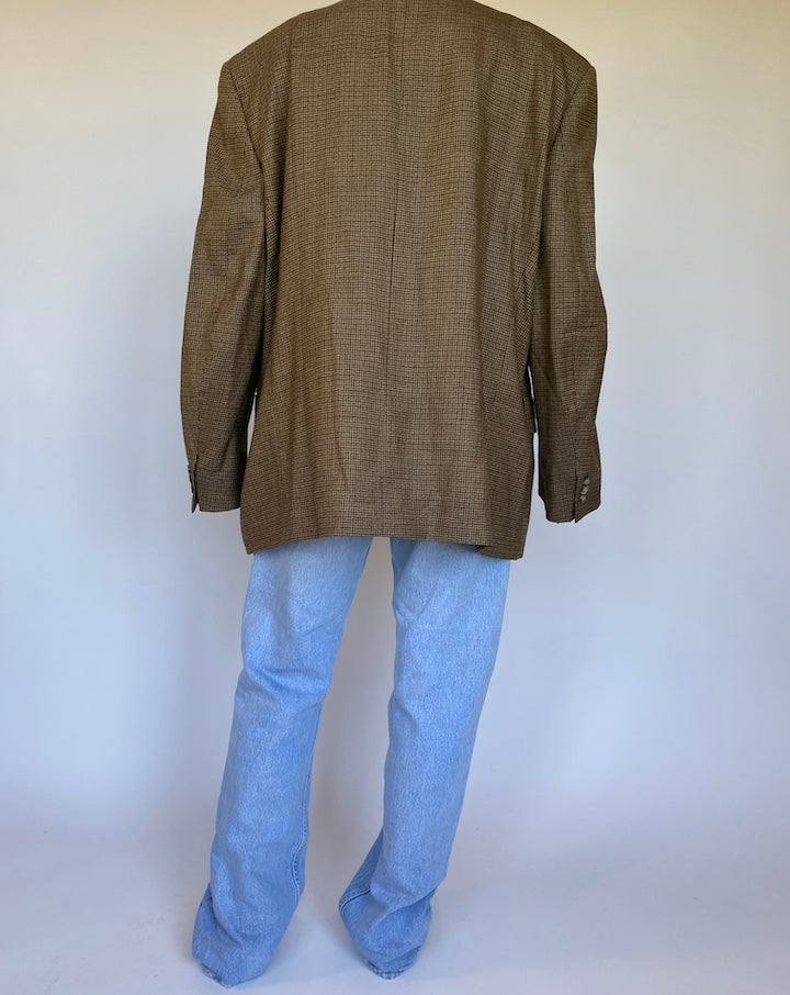 VINTAGE BROWN OVERSIZED BLAZER 987-2