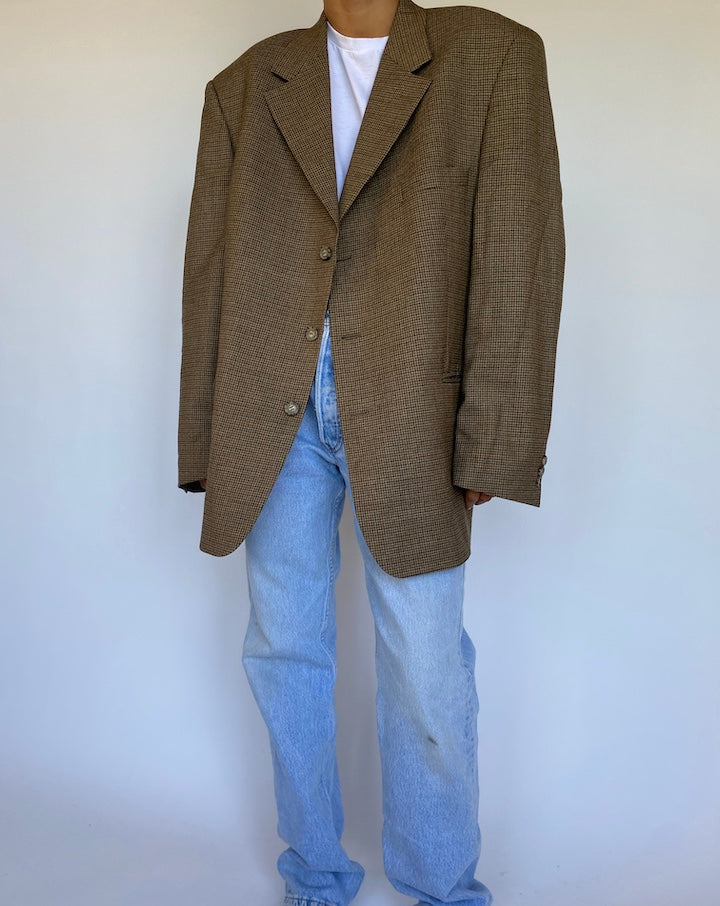 VINTAGE BROWN OVERSIZED BLAZER 987
