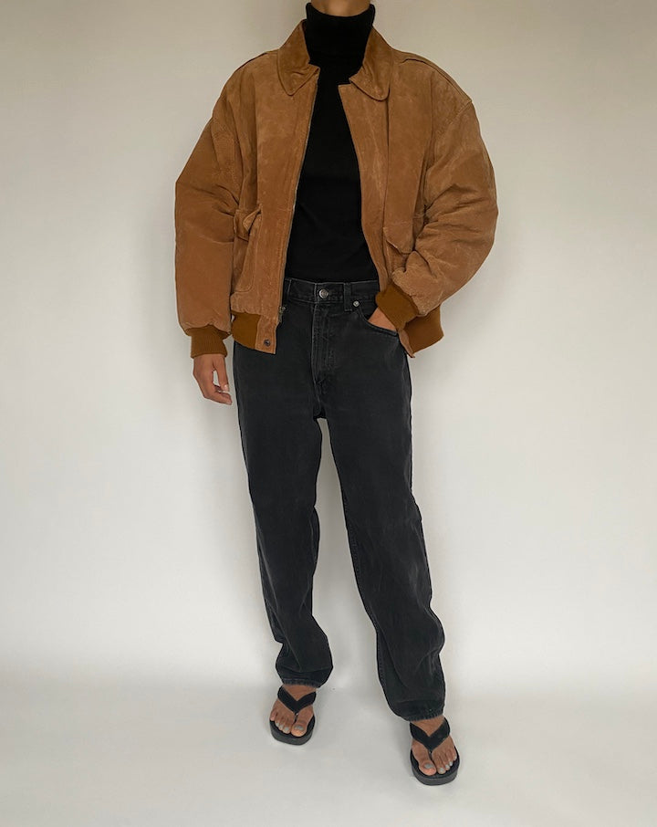 VINTAGE BROWN SUEDE LEATHER JACKET 1428