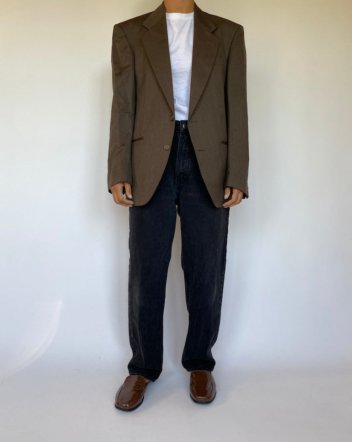 VINTAGE BROWN WOOL BLAZER 1509