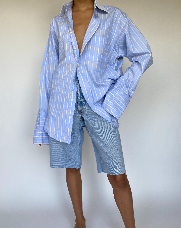 VINTAGE BURBERRY COTTON STRIPED SHIRT 857