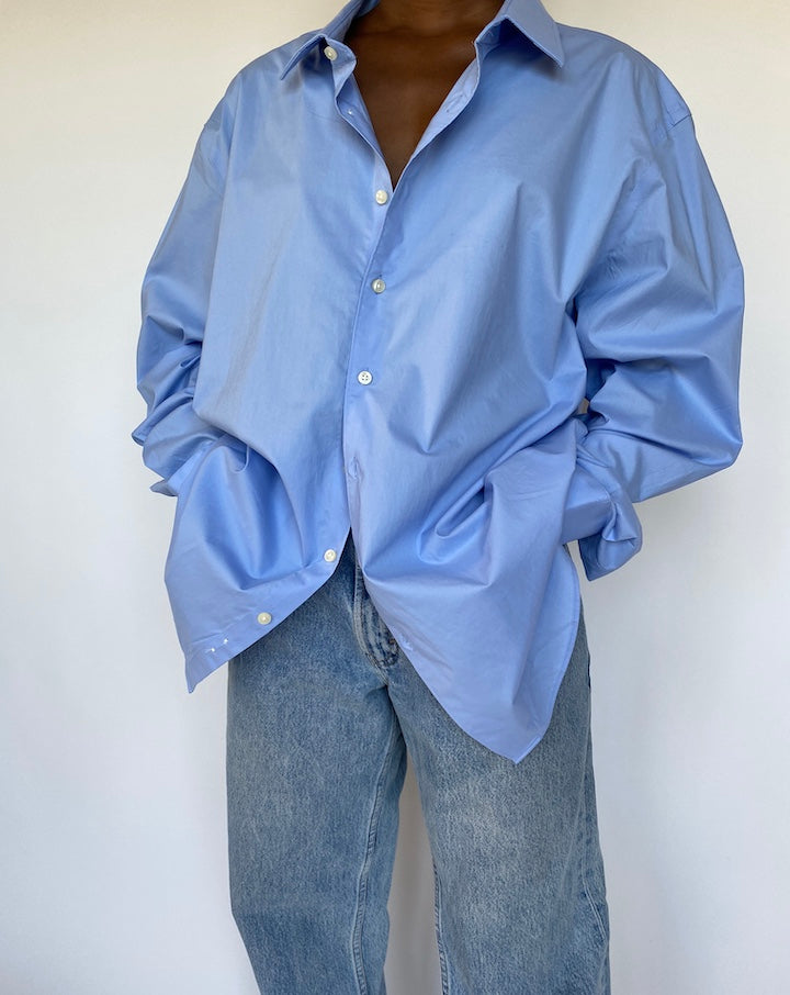 VINTAGE BUTTON DOWN LIGHT BLUE SHIRT 1156-4