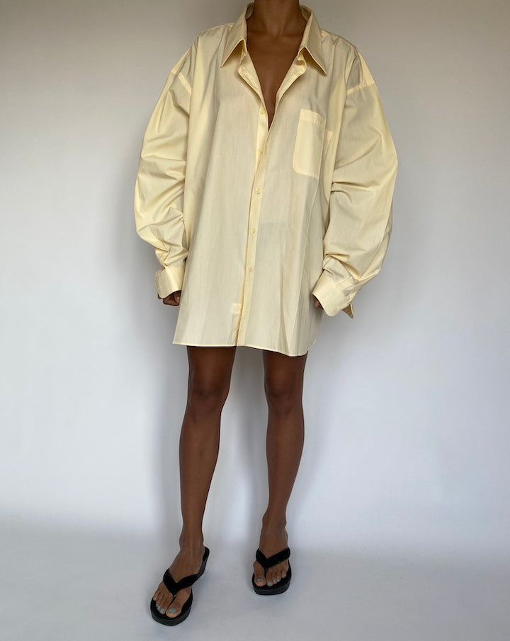 VINTAGE BUTTON DOWN SHIRT WORN AS DRESS-3