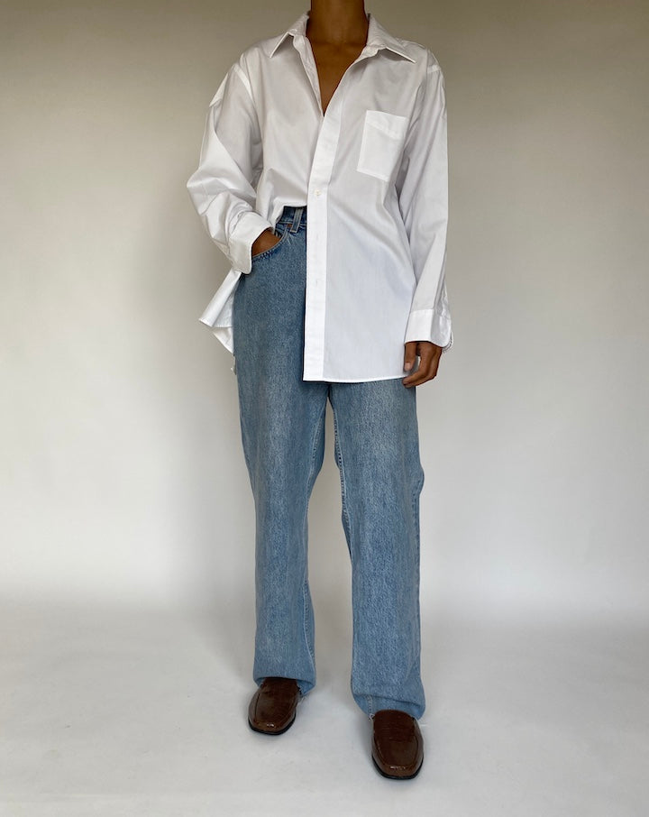 VINTAGE BUTTON DOWN WHITE SHIRT 1748