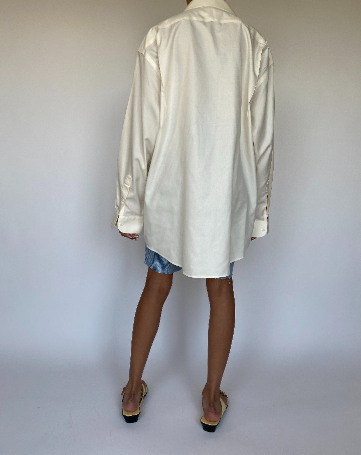 VINTAGE CREAM OVERSIZED SHIRT 854-2