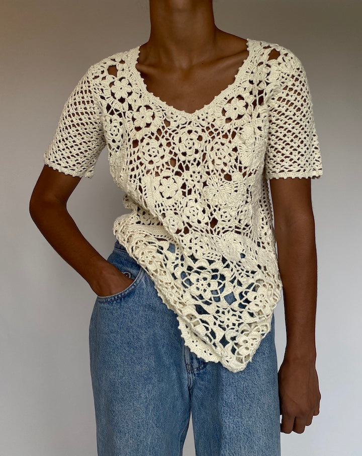 VINTAGE CROCHET TOP 578-2