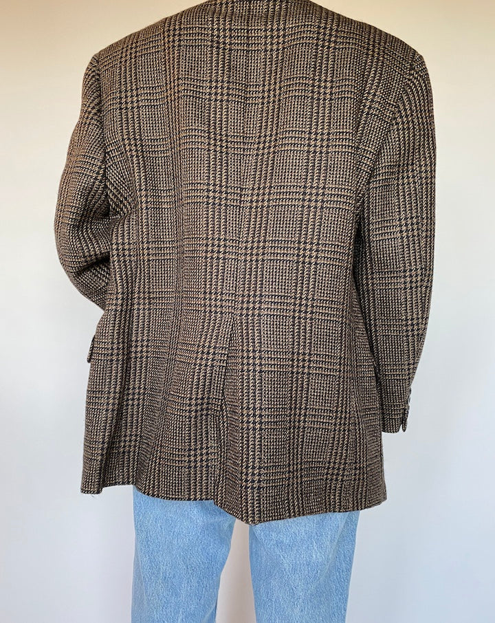 VINTAGE DARK BROWN BLAZER 1258-2