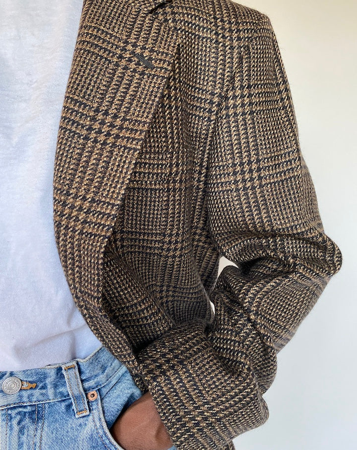 VINTAGE DARK BROWN BLAZER 1258-5