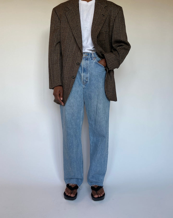 VINTAGE DARK BROWN BLAZER 1258