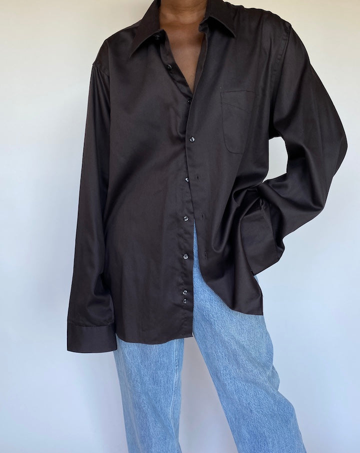 VINTAGE DARK BROWN SHIRT 1315-2