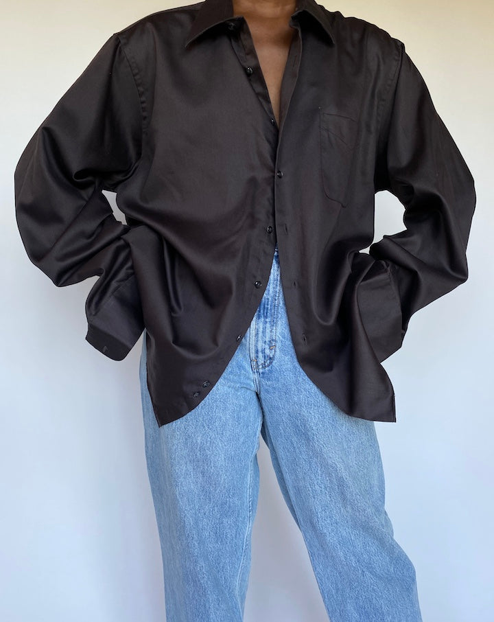 VINTAGE DARK BROWN SHIRT 1315-3