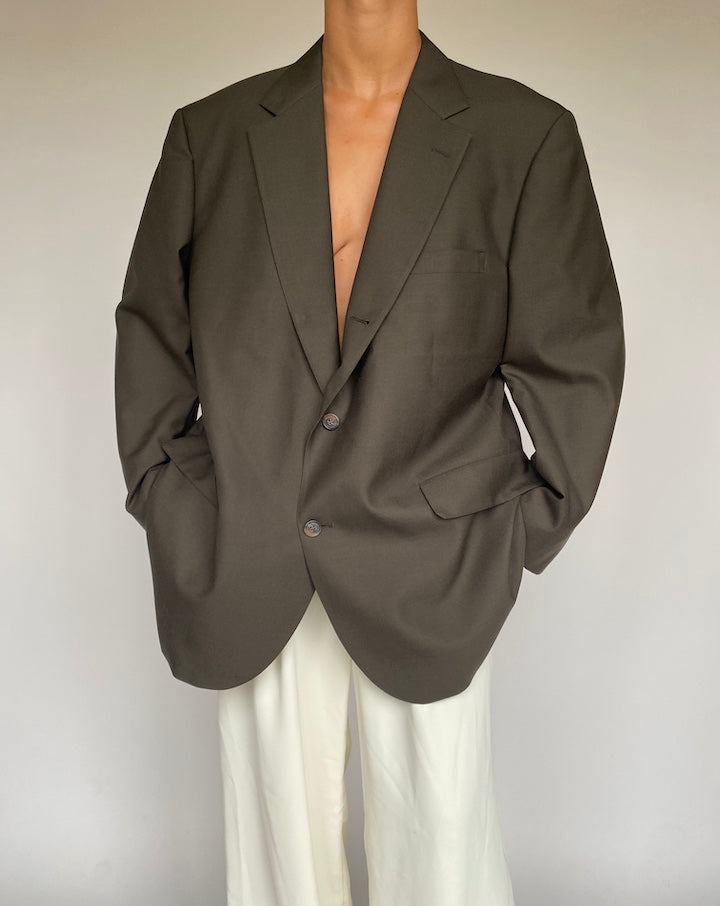 VINTAGE DARK OLIVE BLAZER 1256