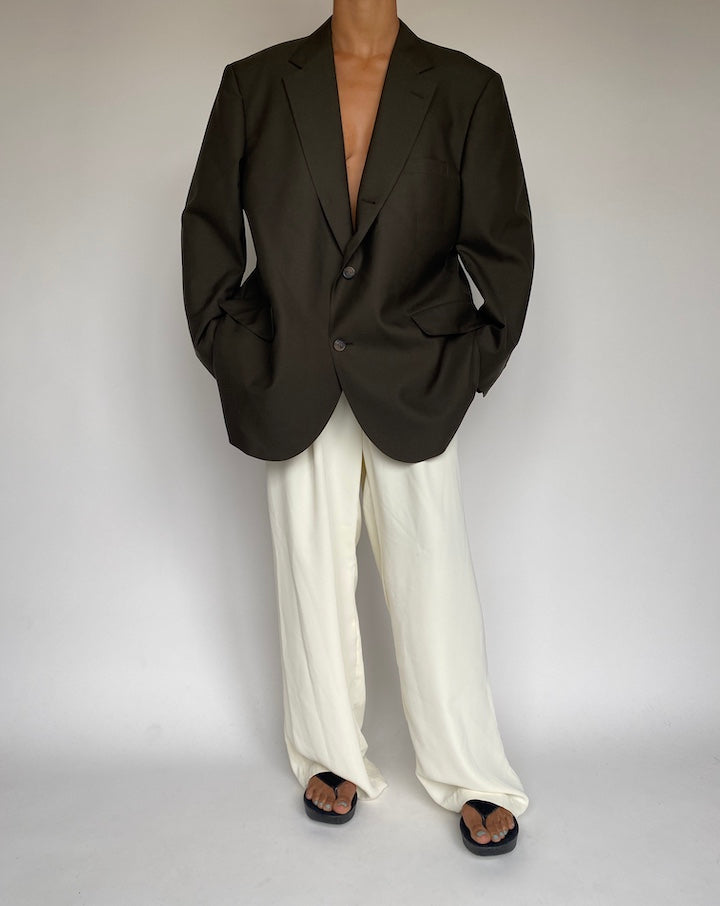 VINTAGE DARK OLIVE BLAZER 1256