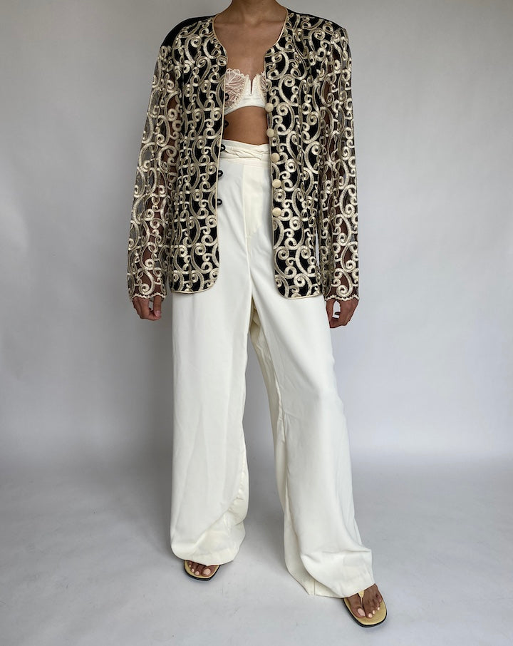 VINTAGE DETAILED CARDIGAN-JACKET 653-5