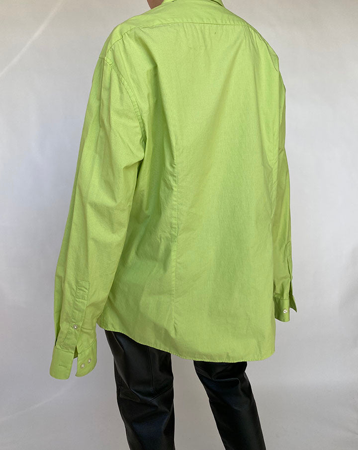 VINTAGE DKNY GREEN BUTTON DOWN SHIRT 448 2