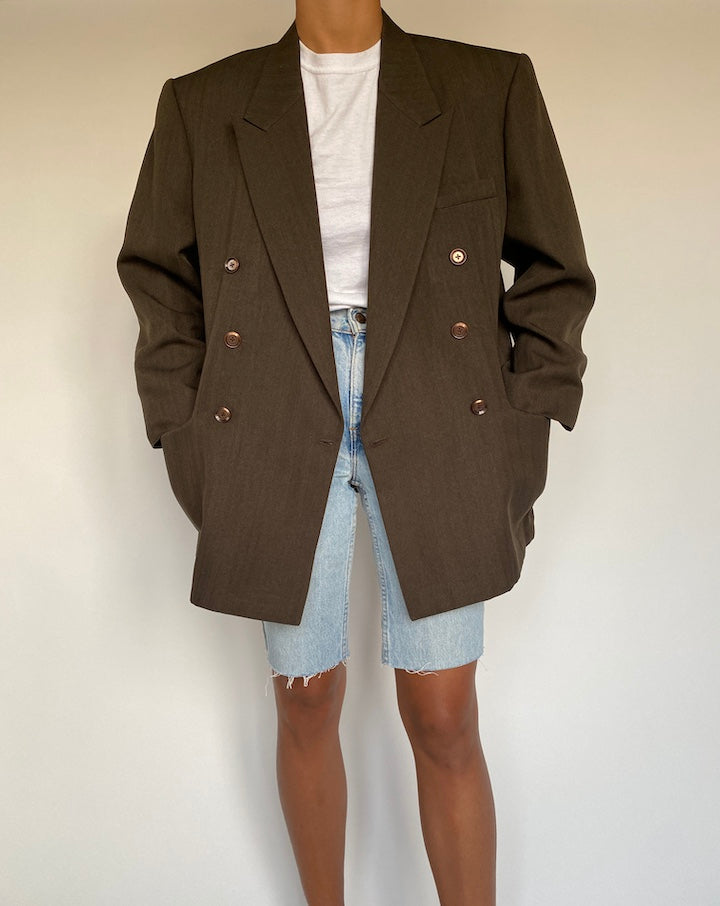 VINTAGE DOUBLE BREASTED BLAZER 1376-3
