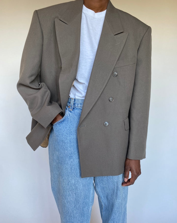 VINTAGE DOUBLE BREASTED OVERSIZED BLAZER 1301