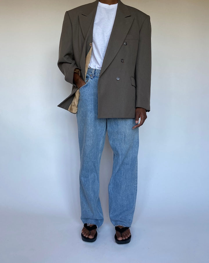 VINTAGE DOUBLE BREASTED OVERSIZED BLAZER 1301