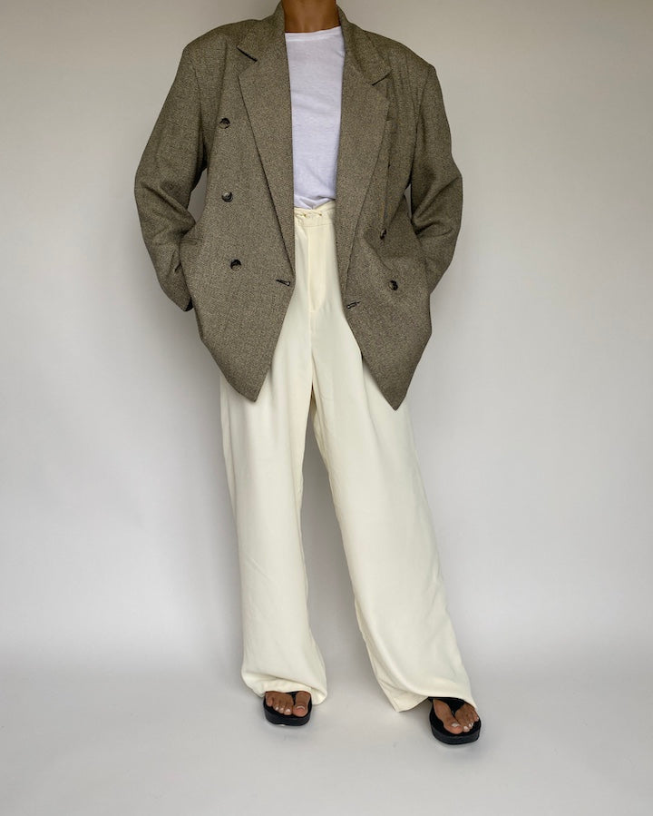 VINTAGE DOULE BREASTED BLAZER 1053-5