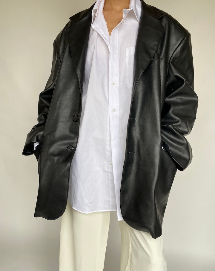 VINTAGE FAUX LEATHER JACKET_BLAZER 637.JPG-6