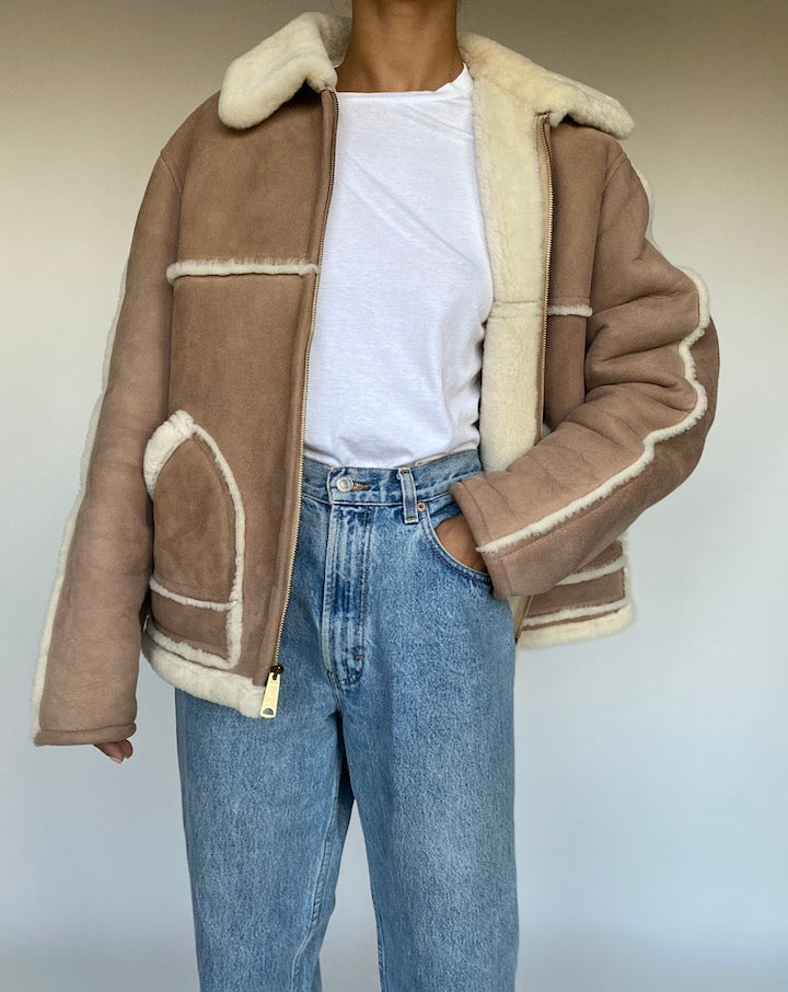 VINTAGE FAUX SHERPA JACKET 1061-5