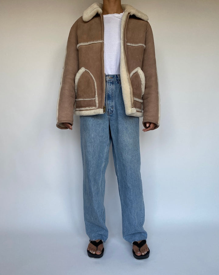 VINTAGE FAUX SHERPA JACKET 1061-6