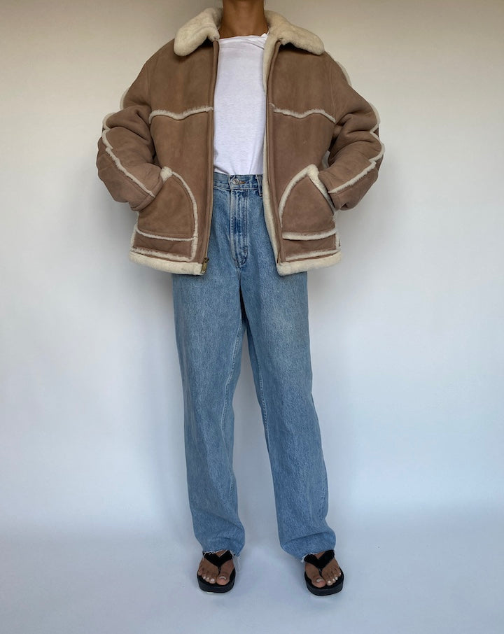VINTAGE FAUX SHERPA JACKET 1061