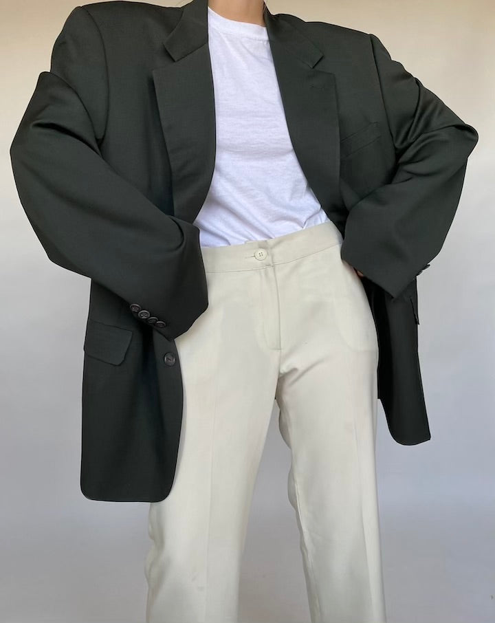 VINTAGE GREEN BLAZER 050-2