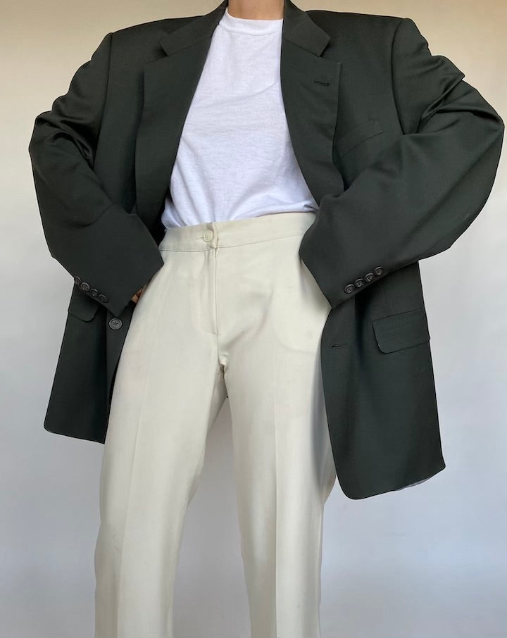 VINTAGE GREEN BLAZER 050