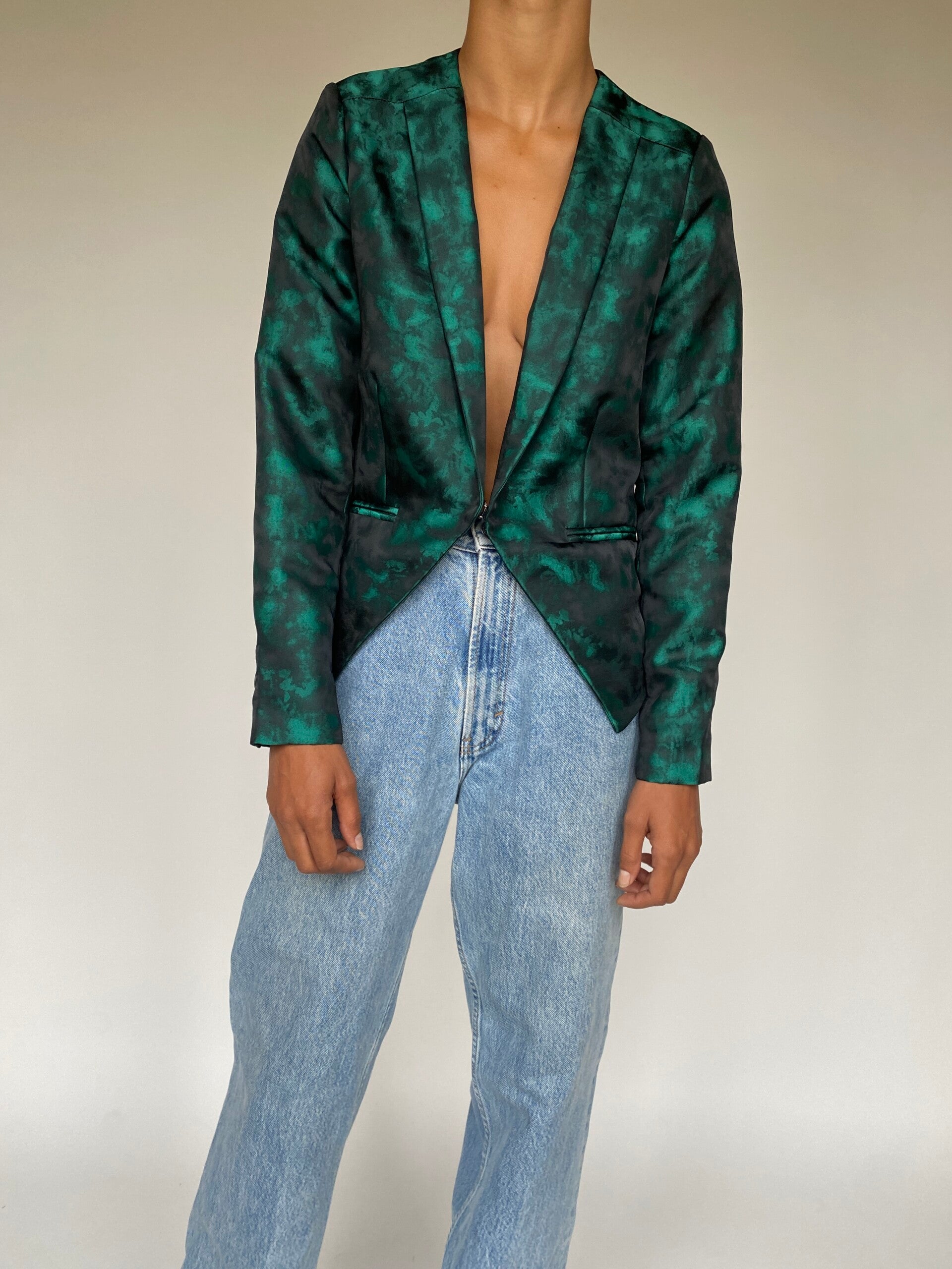 VINTAGE GREEN BLAZER 1227