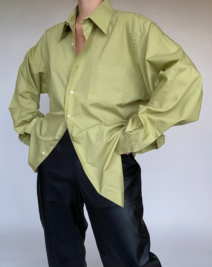 VINTAGE GREEN OVERSIZED SHIRT 522-2
