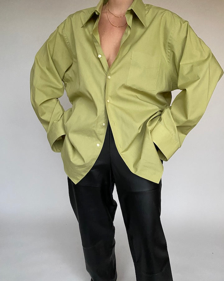 VINTAGE GREEN OVERSIZED SHIRT 522