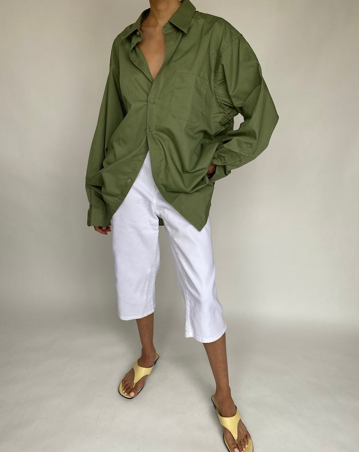 VINTAGE GREEN OVERSIZED SHIRT 645-2