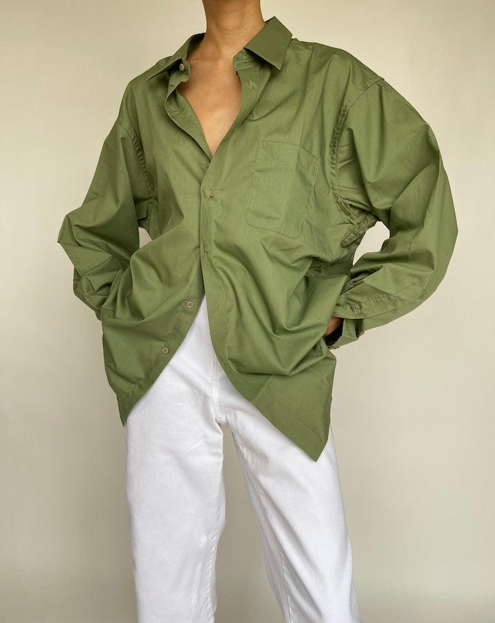 VINTAGE GREEN OVERSIZED SHIRT 645
