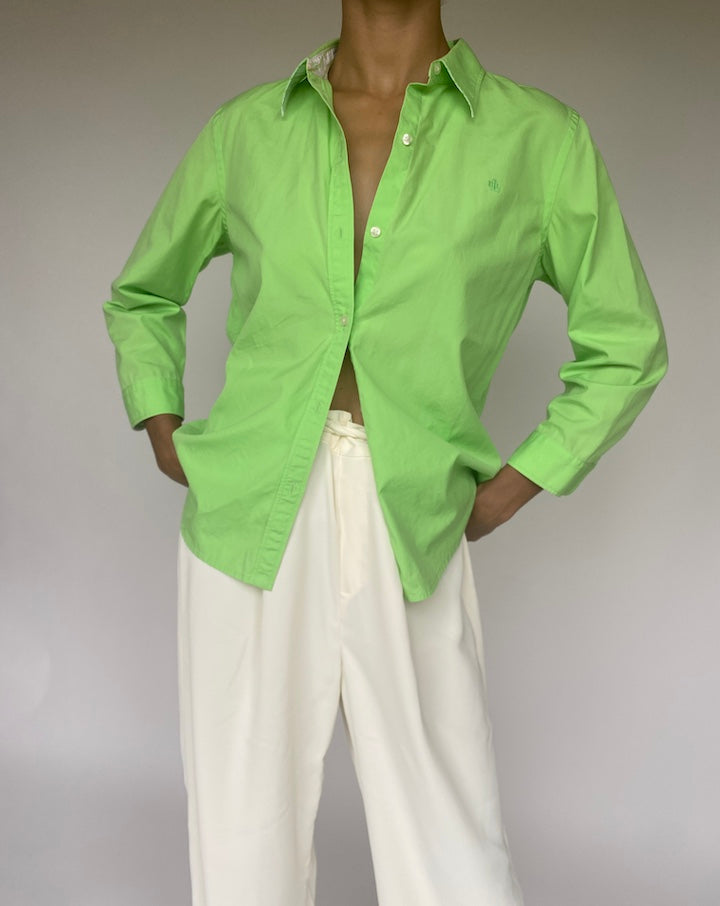 VINTAGE GREEN RALPH LAUREN SHIRT 1039